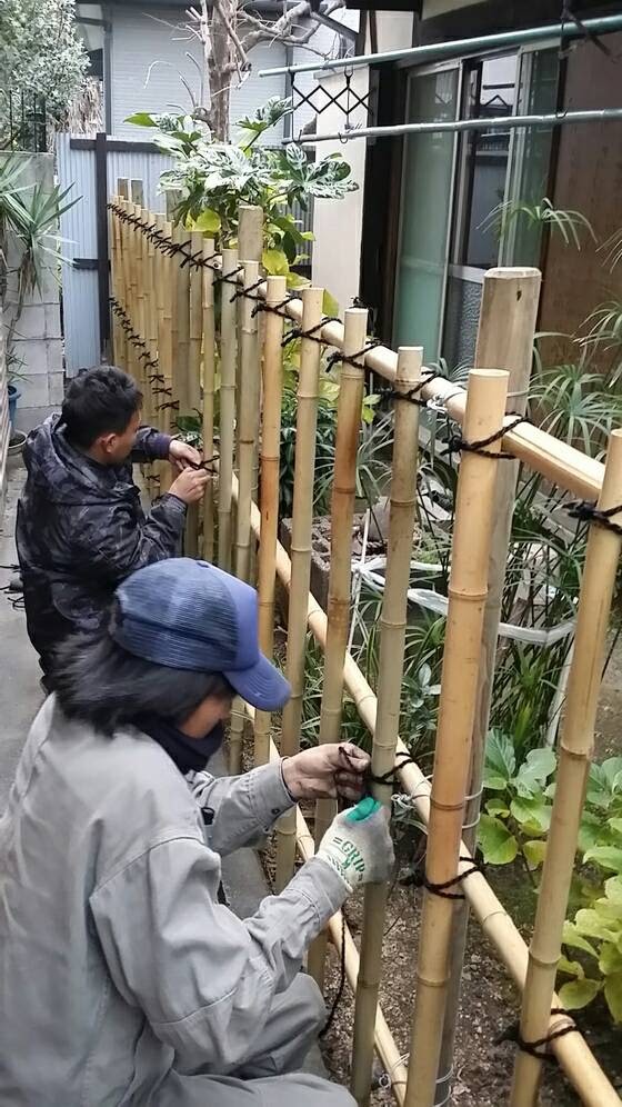 竹垣や竹製品の施工